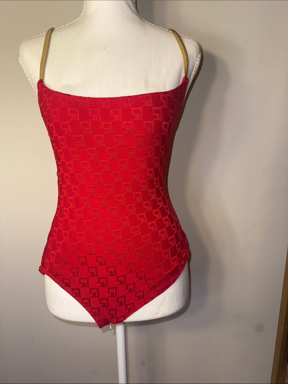 St. John Red One-Piece Swimsuit